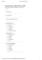 Questionnaire de satisfaction CER DSR – Google Forms